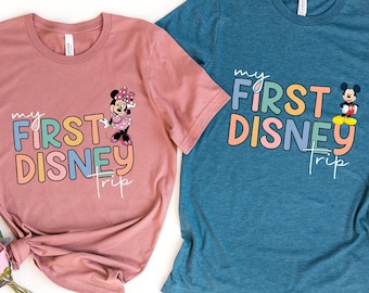 My First Disney Trip Shirt, Disneyworld Trip 2025 Sweatshirt, First Disneyland Trip T-Shirt, Disney Family Trip 2026, Mickey and Minnie Tee