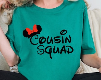 Disney Cousin Squad Shirt, Cousin Sweatshirt, Cousin Crew T-Shirt, Mickey and Minnie Cousin Crew Toddler Tee,  Gift for Cousin, Family Trip