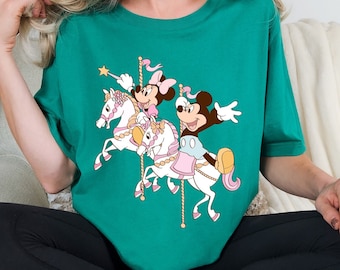 Mickey Minnie Carousel Shirt, Magical Kingdom Sweatshirt, Disney Theme Park T-Shirt, Disney Magical Carousel Tee, Mickey Minnie Couple Gift