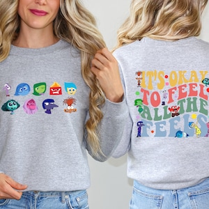It's Okay To Feel All The Feels Shirt, Mental Health Sweatshirt, Inclusion Shirt, Speech Therapy Tee, Disney Inside Out T-Shirt, Disney Gift