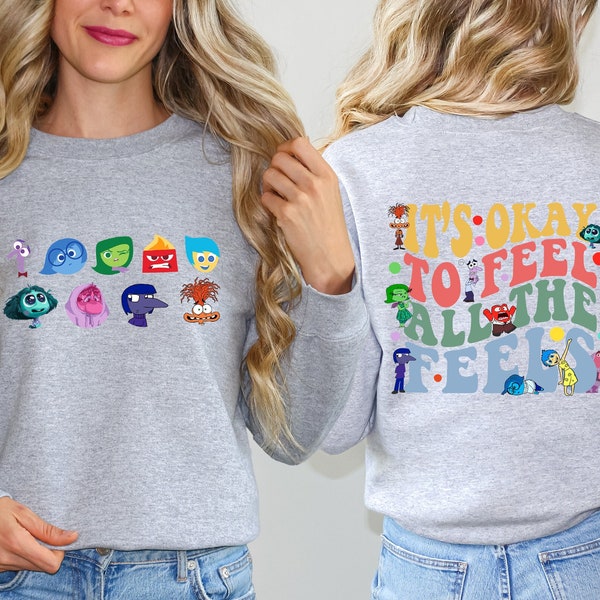 It's Okay To Feel All The Feels Shirt, Mental Health Sweatshirt, Inclusion Shirt, Speech Therapy Tee, Disney Inside Out T-Shirt, Disney Gift