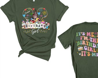 Disney Birthday Girl Custom Name Shirt, It's Me Hi I'm The Birthday Girl It's Me Tee, Mickey and Friends T-Shirt, Best Birthday  Sweatshirt
