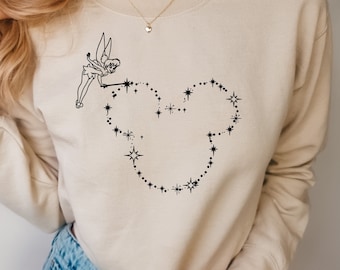Disney Tinkerbell Shirt, Mickey Mouse T-Shirt, Tinkerbell Mickey Sweatshirt, Disney World Shirt, Disneyland Sweatshirt, Tinkerbell Tee