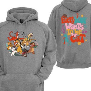Aristocats Everybody Wants To Be A Cat Shirt, Disney 2 Sided The Aristocats Tee, O’Malley The Alley Cats Music T-Shirt, Aristocat Sweatshirt