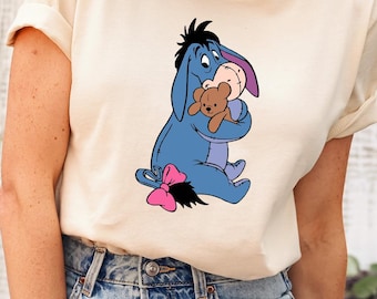 Disney Cute Eeyore Shirt, Eeyore Pooh Characters T-Shirt, Caring Eeyore Sweatshirt, Family Trip Gift, Disney Matching Shirt, Disney Kids Tee