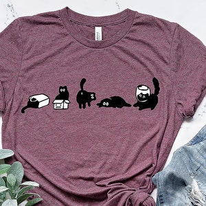 Five Mood Cats Shirt, Cat Mom Tee, Funny Cats T-Shirt, Cat Lovers Sweatshirt, Gift for Cat Mom, Gift for Cat Owner, Mothers Day Gift