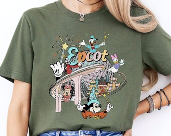 Disney Epcot Shirt, Vintage Epcot Sweatshirt, Disney Family Trip T-Shirt, Mickey Mouse And Friends Tee, Disney Family Trip Matching Gift