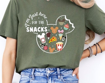 I'm Just Here For The Snacks Shirt, Mouse Park Snacks T-Shirt, Disney Snacks Sweatshirt, Mickey Head Epcot Snacks Tee, Best Day Ever Gift