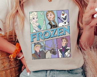 Frozen Shirt, Elsa Sweatshirt, Disney Frozen Characters Tee, Frozen Olaf T-Shirt, Retro Frozen Sweatshirt, Disney Princess Gift, Disney Gift