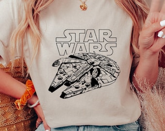 Star Wars Millennium Falcon Shirt, Star Wars Sweatshirt, Star Wars Gift, Disney Star Wars Matching Tee, Galaxy's Edge T-Shirt, Disney Shirt