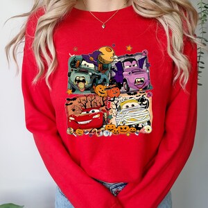 Cars Movie Characters Halloween Shirt, Cars Movie Halloween Sweatshirt, Disney Halloween Gift, Halloween Party Tee, Halloween Trip T-Shirt
