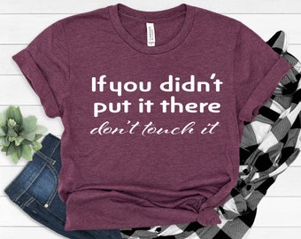 Pregnancy Announcement Shirt- If You Didn't Put it There Don't Touch It Shirt, Maternity Shirt for Newly Pregnant Women