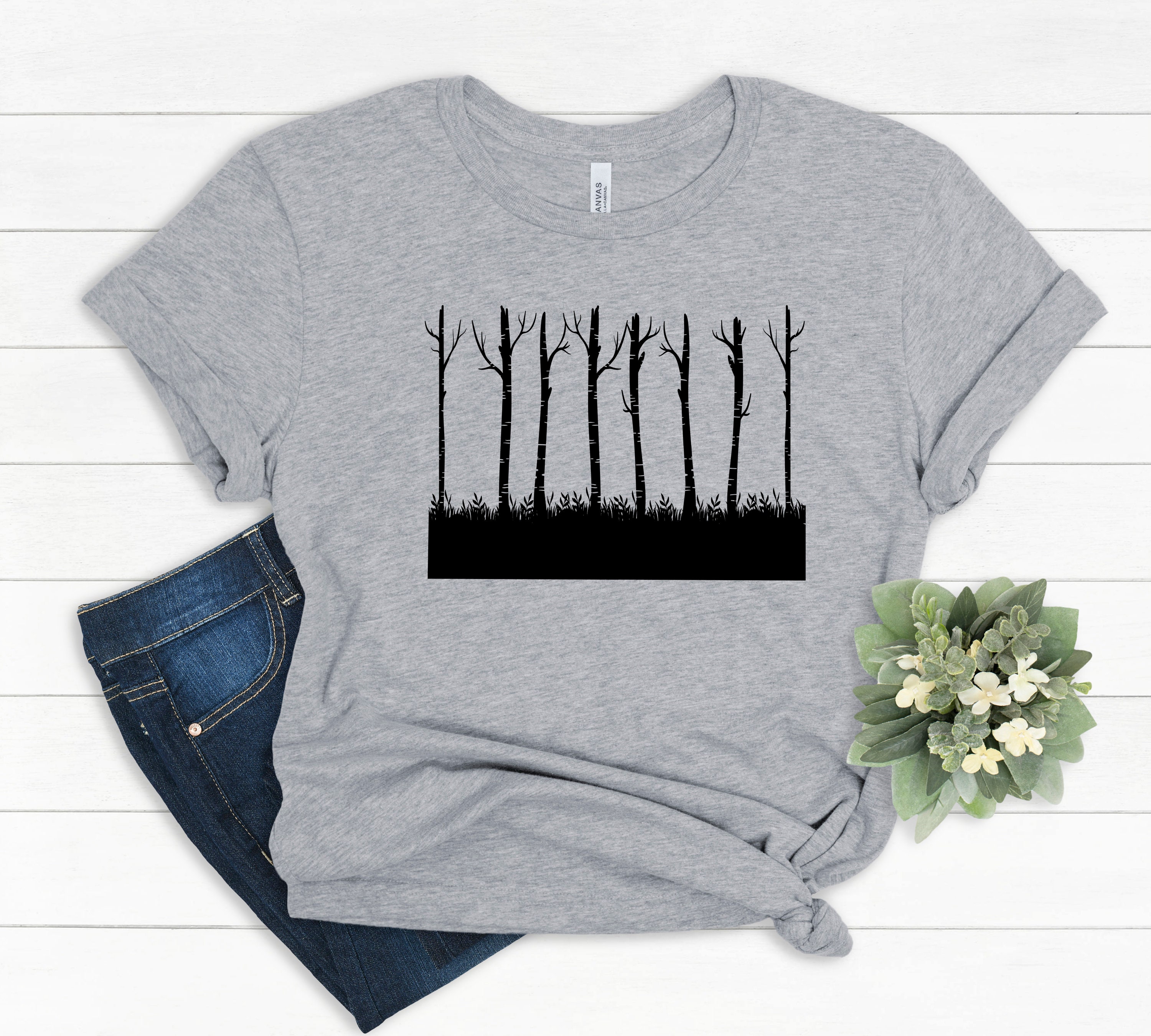 Forest Tee TShirt Forest Green ShirtCamping Men and Women Etsy