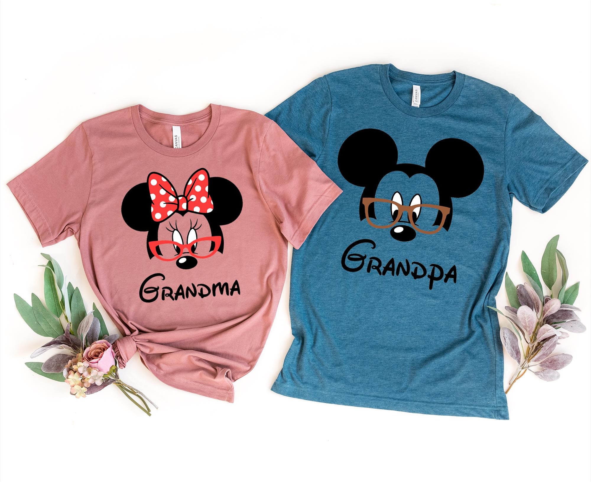 Disney Grandpa and Grandma Shirt, Mickey Grandpa T-Shirt, Minnie Grandma Tee, Grandparents Sweatshirt, Mickey and Minnie Gift, Disney Couple