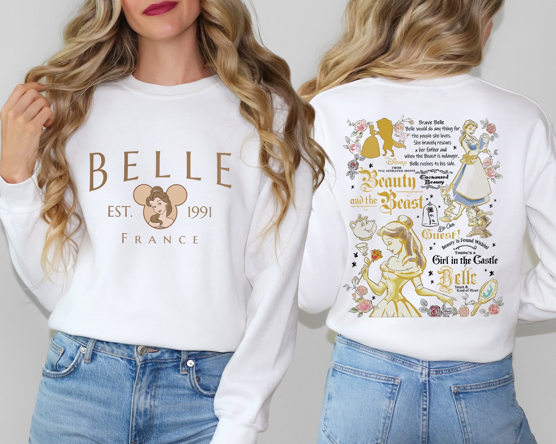 Beauty and the Beast Sweatshirt - Etsy Canada Beauty and the Beast Sweatshirt - Etsy Canada