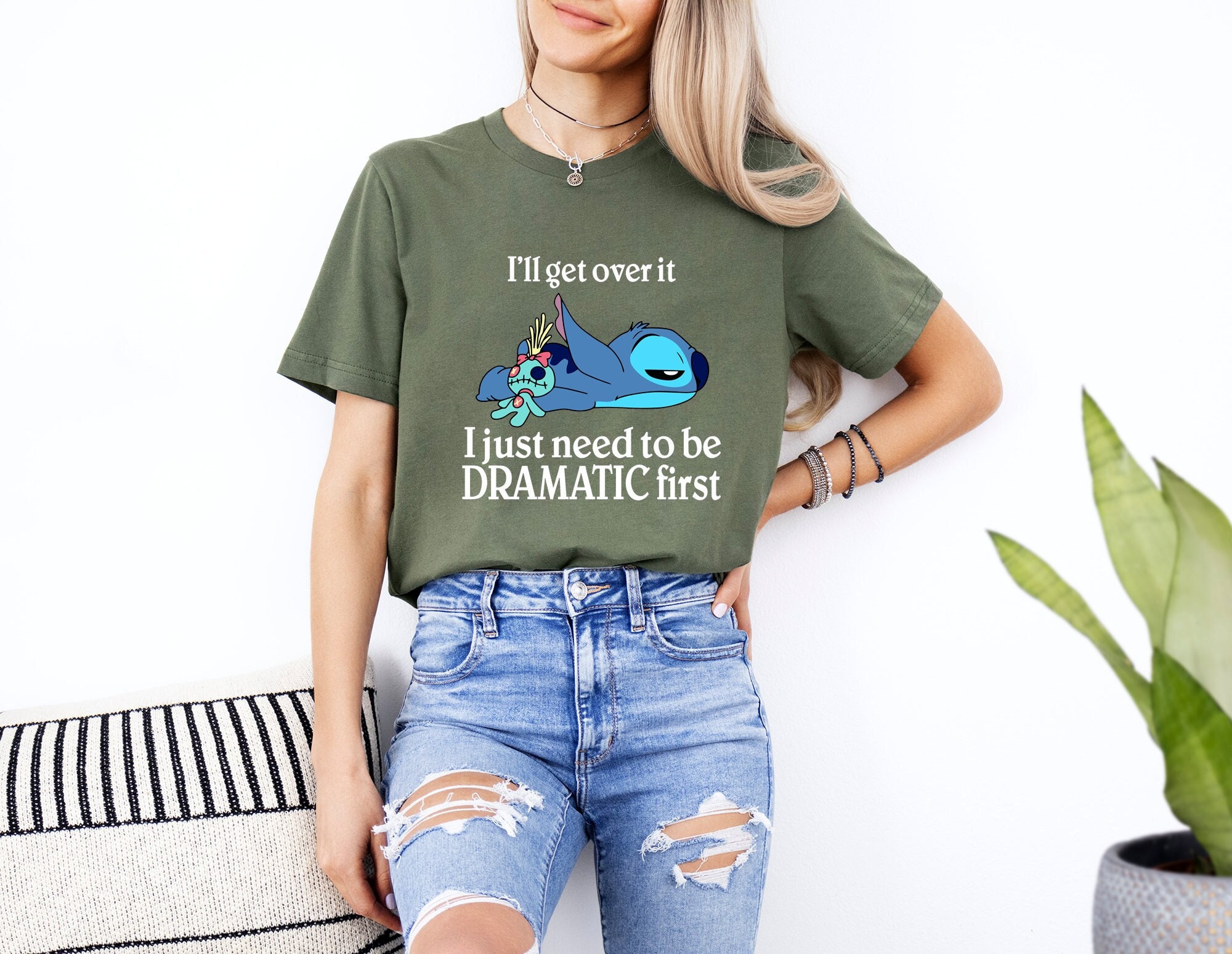 Chemise Je m'en passerai, T-shirt I Just To Be Dramatic First, Sweatshirt Disney Stitch, T-shirt Dramatic Stitch, Ohana signifie cadeau de famille