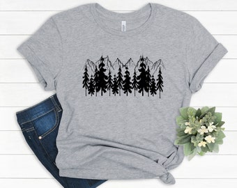 Forest Tee T-Shirt, Forest Green Shirt-Camping Men and Women Shirt-Stay Wild Shirt-Mountain Forest Shirt, Nature Shirt