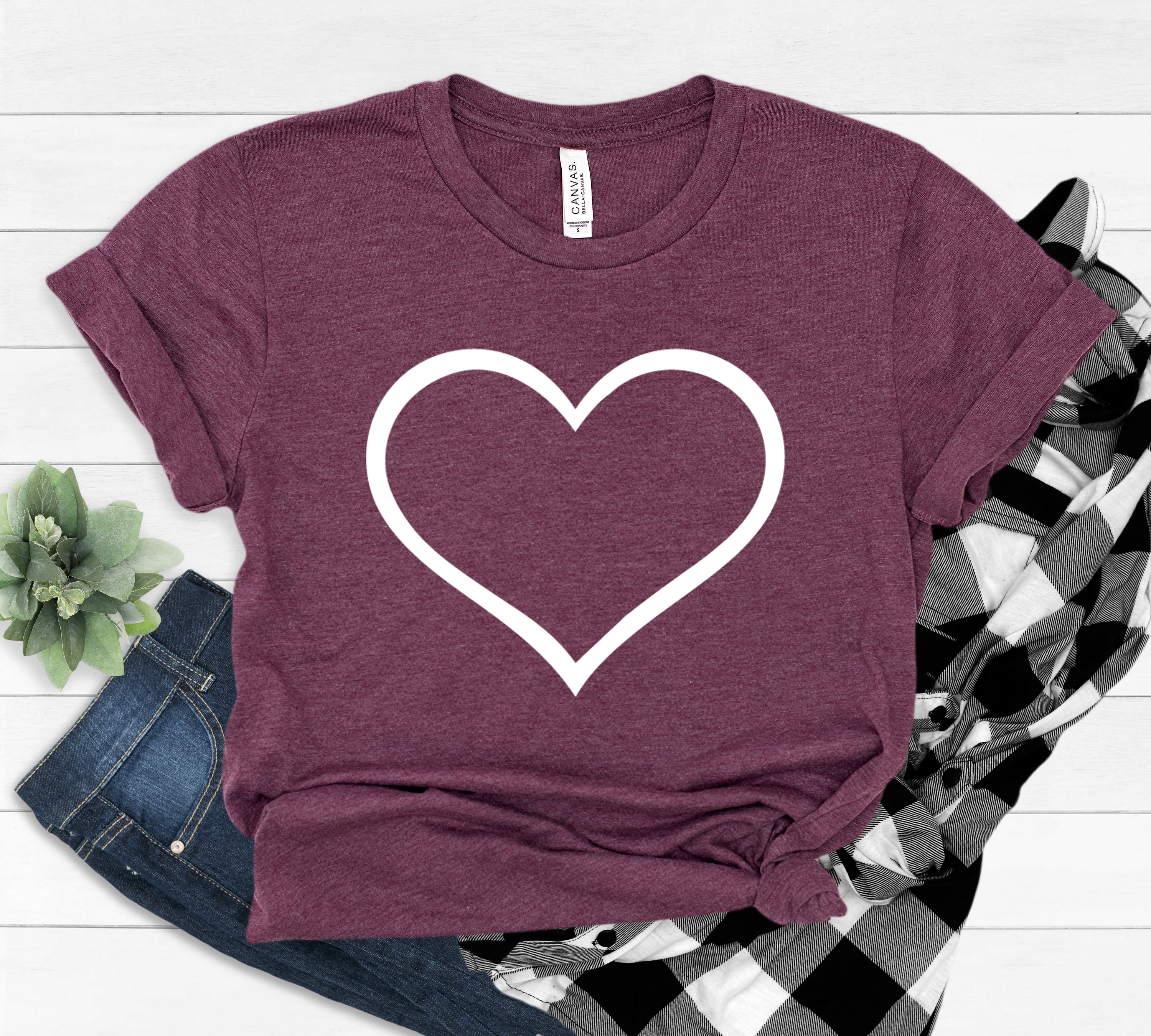 shirts with hearts with eyes