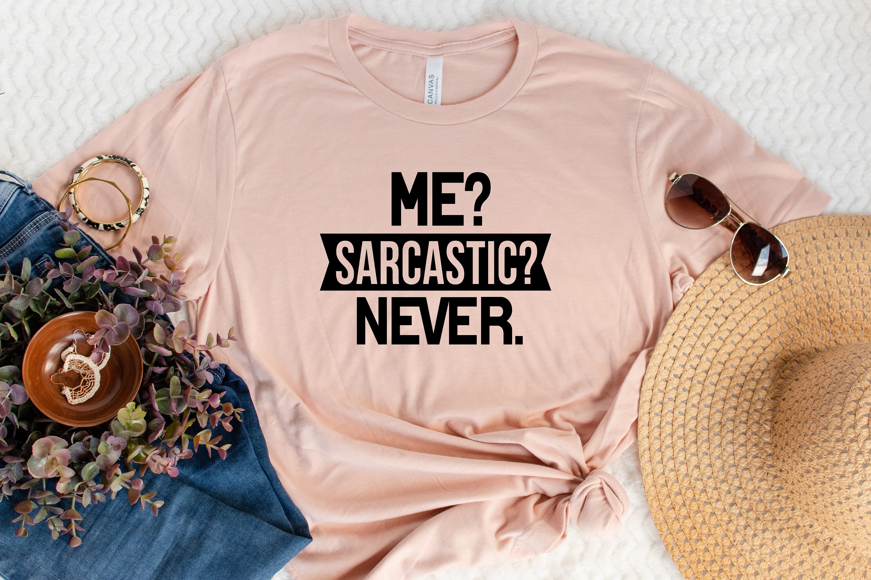 Discover Sarcastic T-Shirt-Me? Sarcastic? Never, Sarcastic Funny Shirt, Women Sarcastic Shirt, T-Shirts