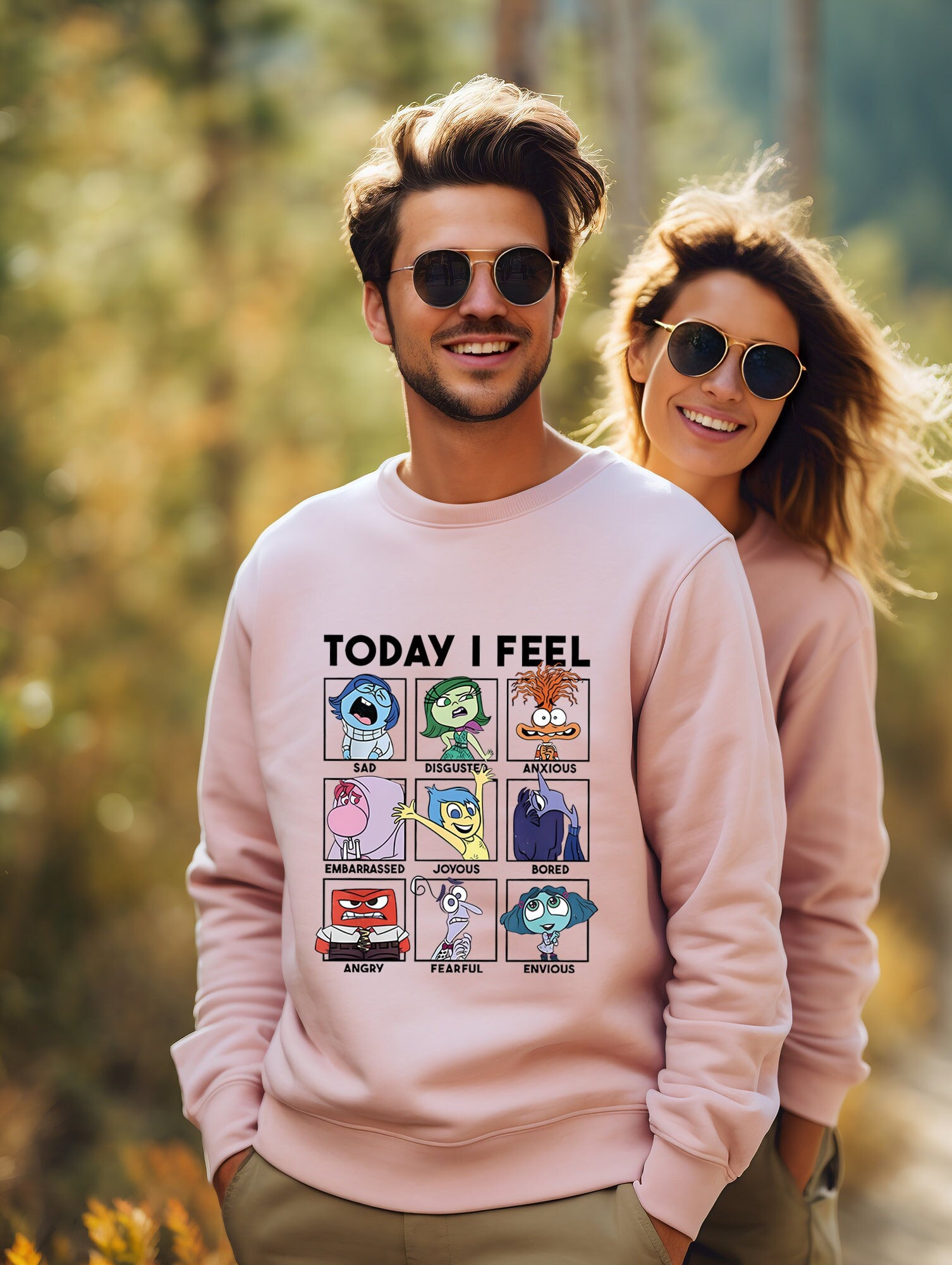 Today I Feel Shirt, Inside Out Characters T-Shirt , Inside Out Family Tee, Inside Out 2 Sweatshirt, Inside Out Matching Gift, Emotions Tee