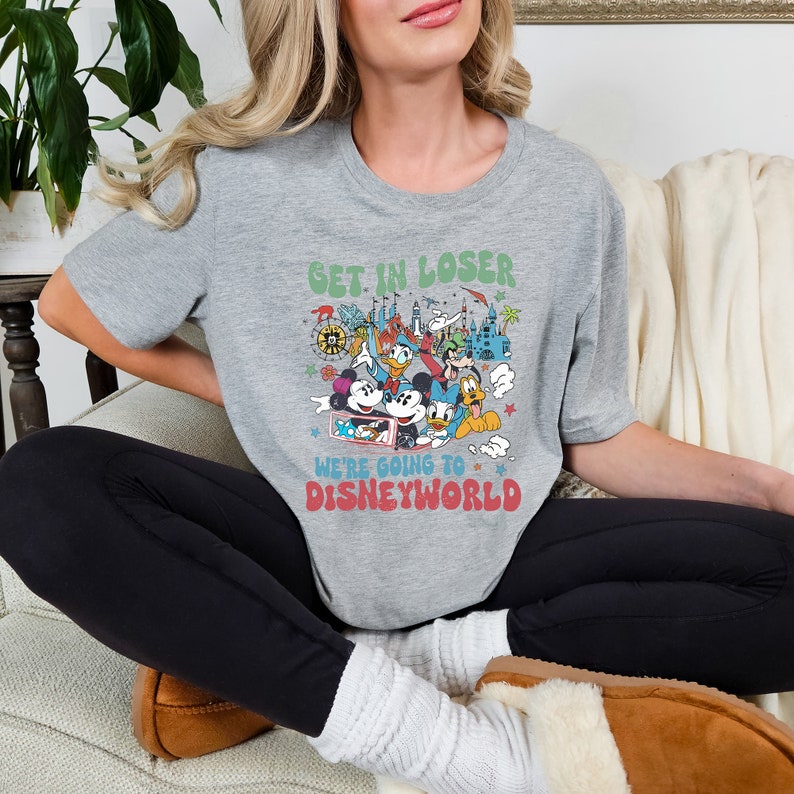 Entra en Loser, vamos a la camisa de Disneyworld, camiseta de Mickey & Friends, camiseta de viaje de Disneyworld, sudadera de viaje familiar WDW, regalo de Disney Squad imagen 3