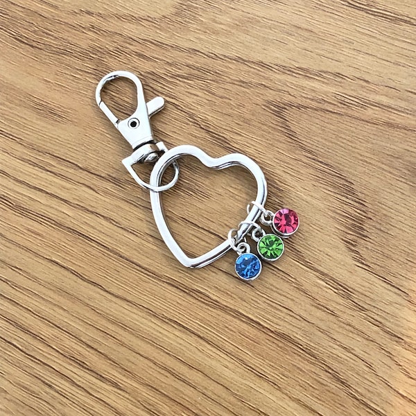 Birthstone Keychain - Etsy