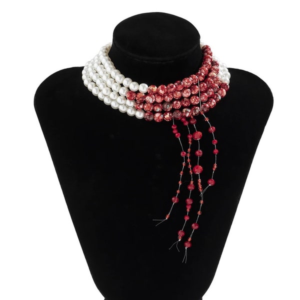 Gothic Pearl Jewelry Necklaces | Choker Necklace Punk Pearl | Pearl