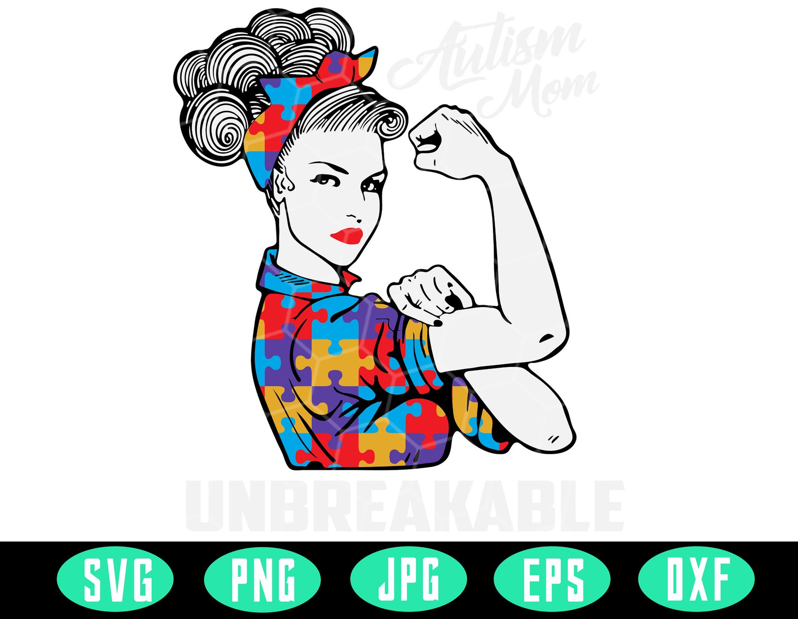 Download Autism Mom Unbreakable Svg Strong Women Svg Women Power ...