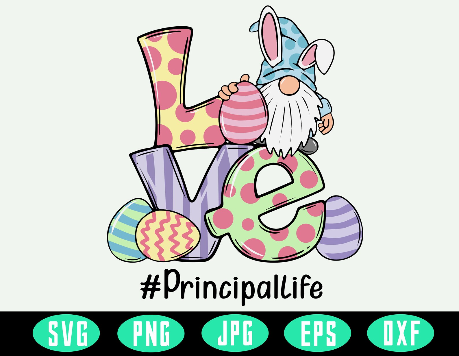 Download Love Gnome Easter Principal Life Teacher Gnome Svg Teacher | Etsy