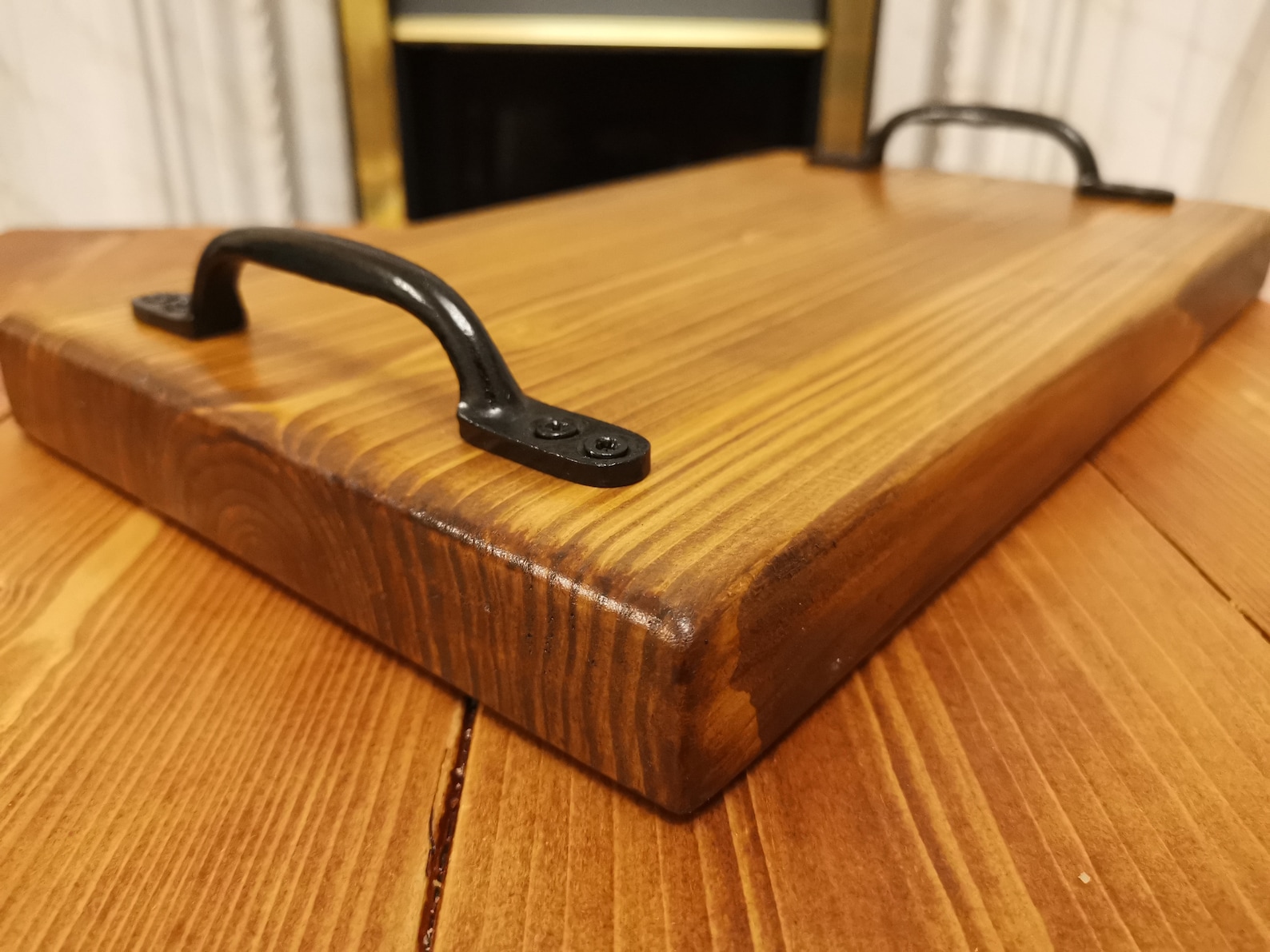 Rustic Wooden Serving Tray Top Handles 30cm to 50cm Etsy