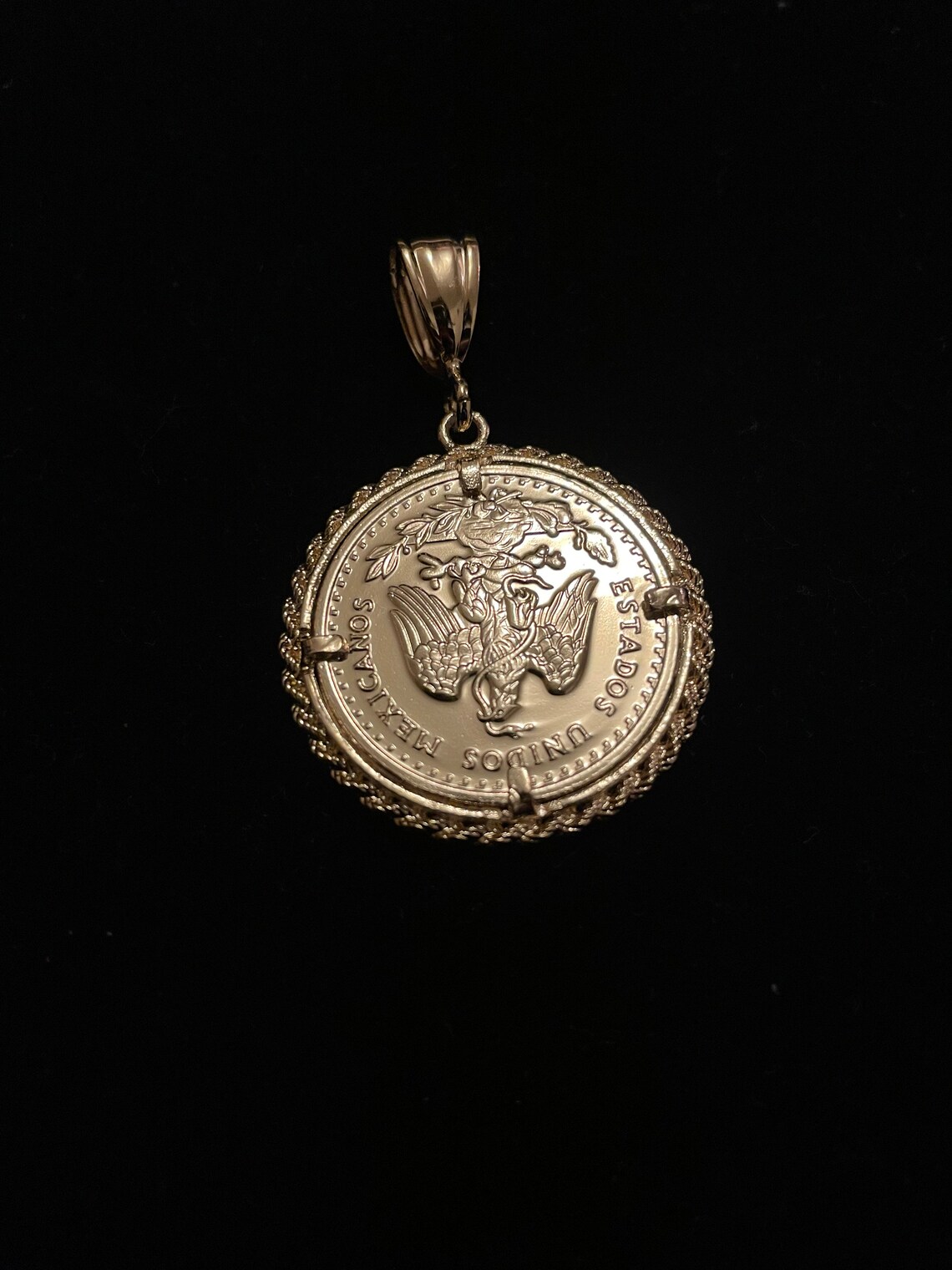Gold peso pendant Clearance