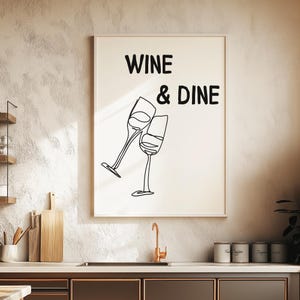 Wine Club Art Digital Download Wall Decor Printable Kitchen Print Trendy Bar Cart Artwork Modern Aesthetic Home Decor