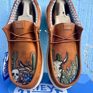 Custom Hey Dudes Shoes, Custom Casual, Custom Footwear, Western Shoes