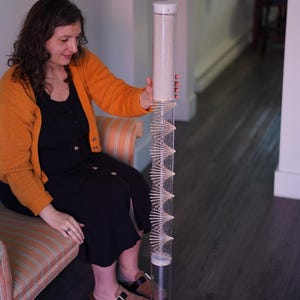 Large Glass Microbead Rainstick: 8-Minute Sound Healing Instrument