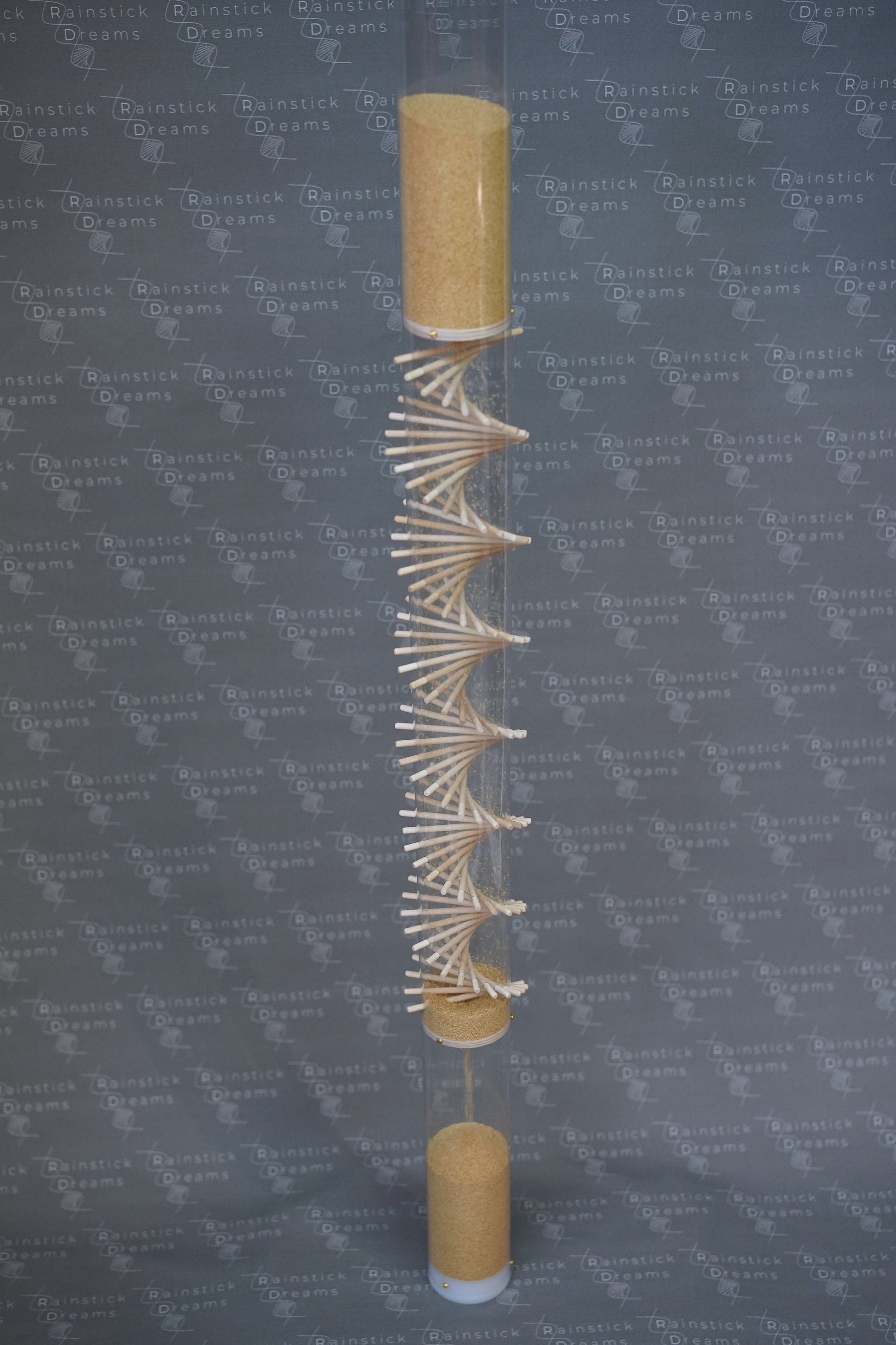 Large Amaranth Rainstick 10 Minute Long Duration Clear Spiral Etsy