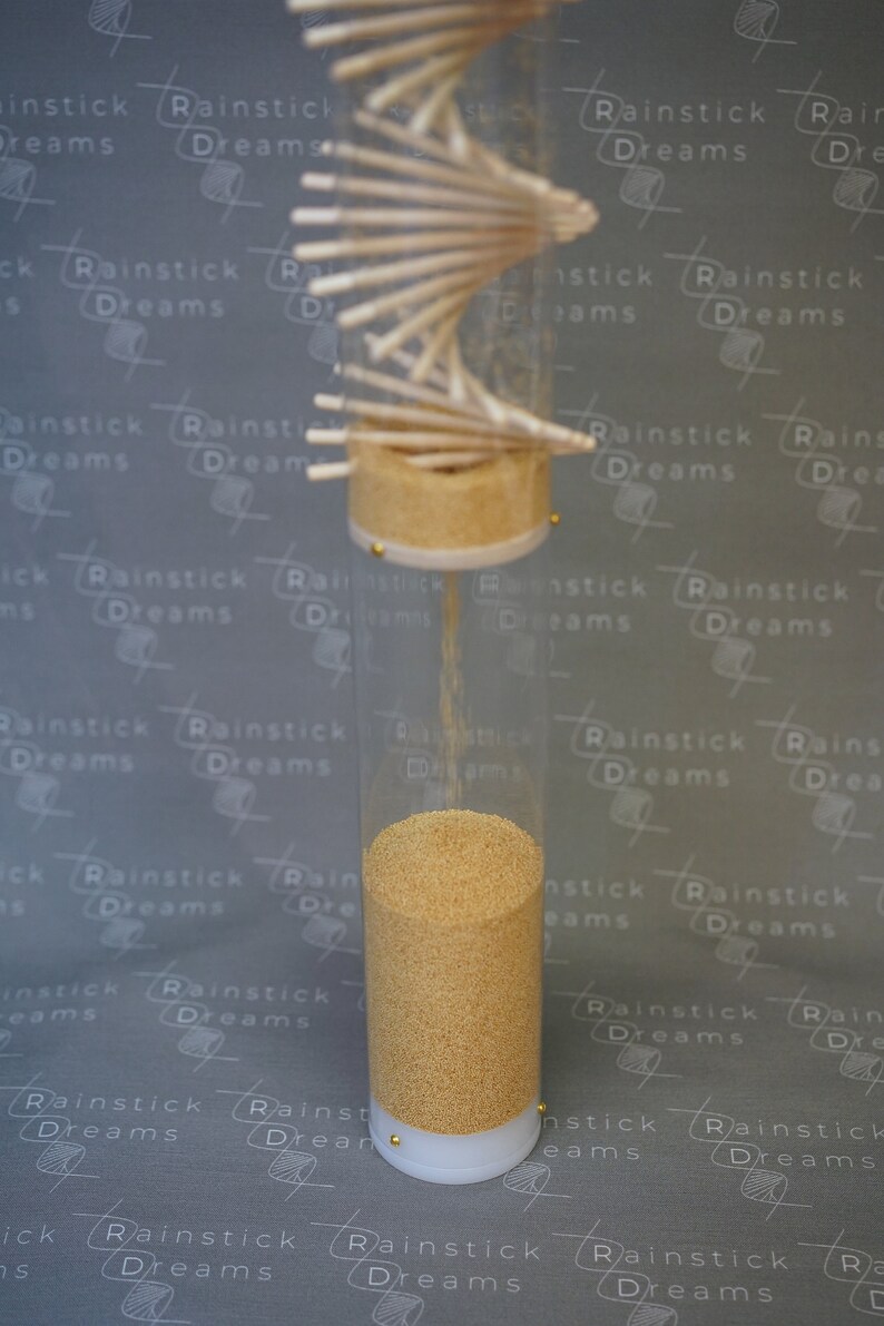 Large Amaranth Rainstick 10 Minute Long Duration Clear Spiral Etsy