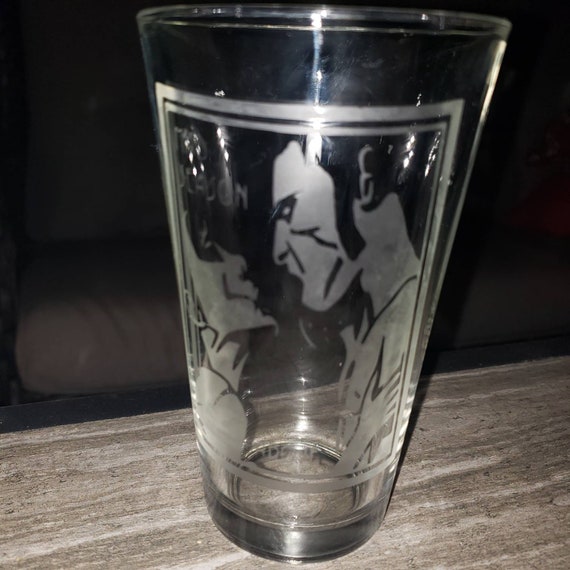 Mad Season Etched glass pint