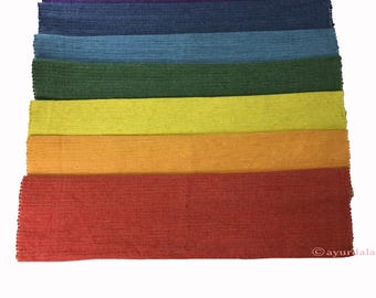 Ayurvedic herbs infused Organic Cotton wellness yoga mat for meditation, fitness, | Hand-woven, Anti-slip back| No Synthetic or chemical