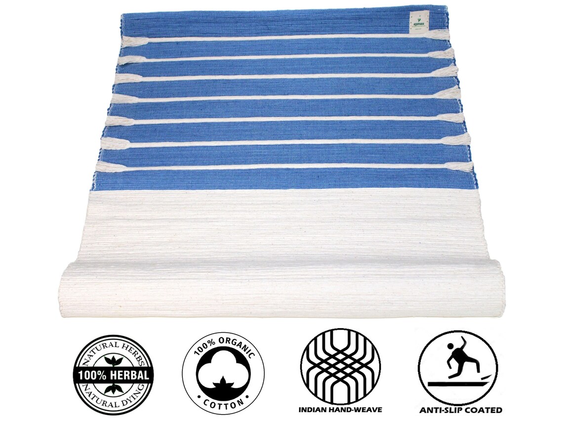 Organic cotton yoga mat infused with natural herbs for yoga Etsy