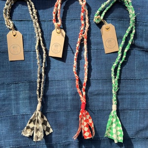 BUDDYCAT66 Block Printed “Harlequin” Cotton Lanyard