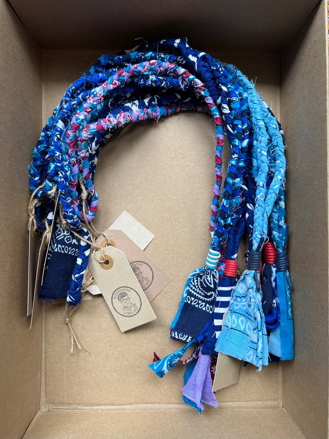 BUDDYCAT66 Blue Vintage Bandana Lanyard Etsy