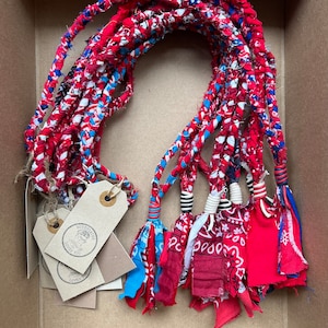 BUDDYCAT66 Red Vintage Bandana Lanyard