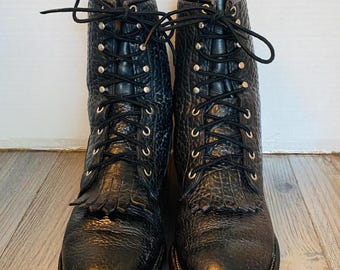 Justin Womens Bullhide Kiltie Paddock Riding Boots, 7.5 D.