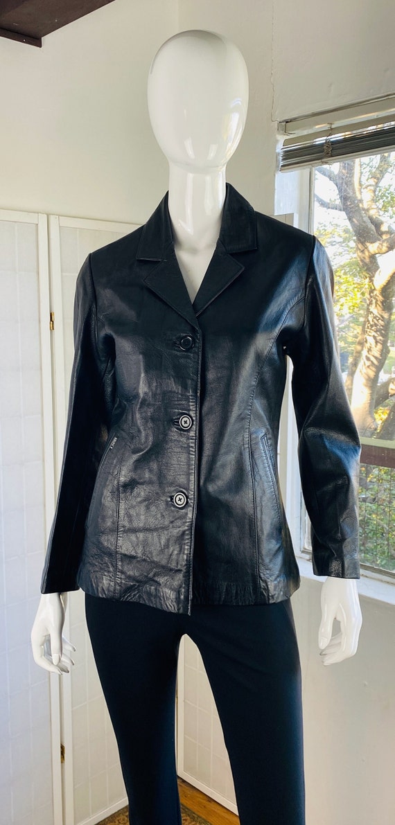 vintage italy leather jacket - Gem