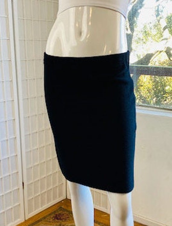St John black rayon knit mini skirt, 4. - image 7