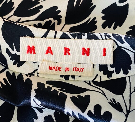Marni, Italy black & white print O ring zipper dr… - image 3
