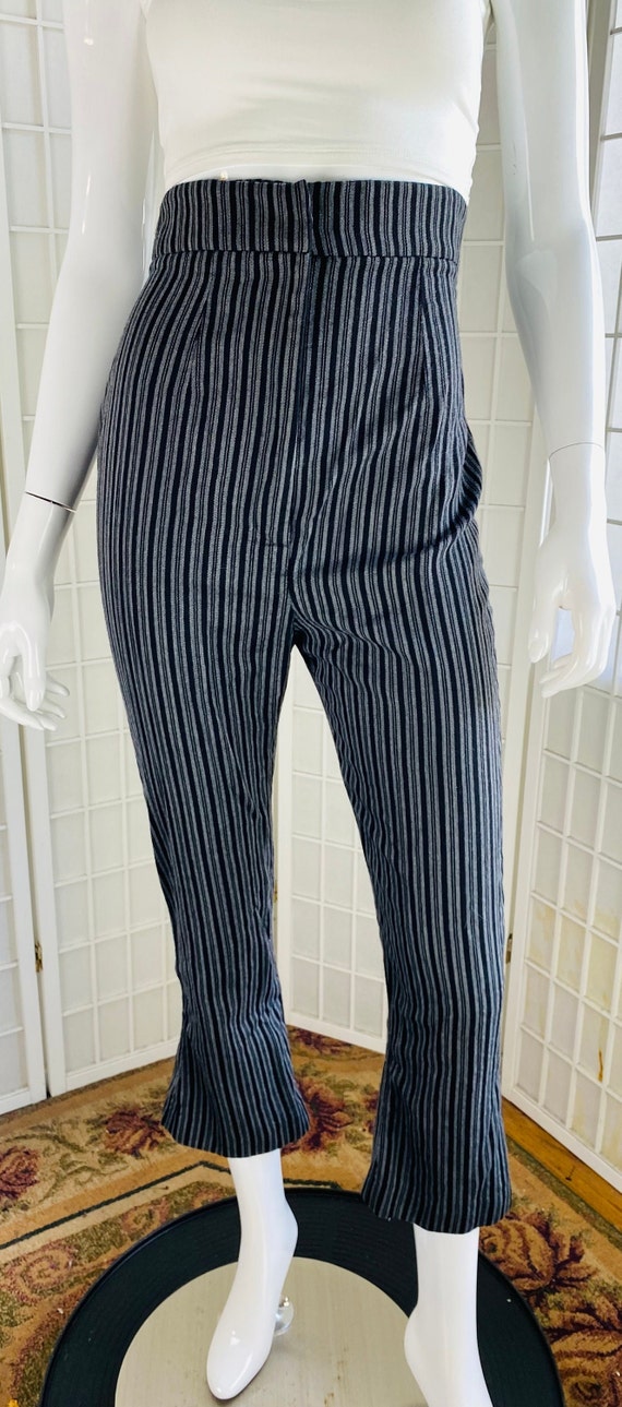 JACQUEMUS, Womens Striped High Waisted Pants, 6.