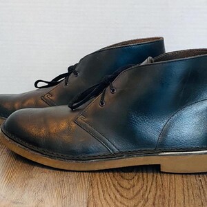 Clarks, Bushacre Mens Black Leather Desert Boots, 11 M / 44.5. image 5