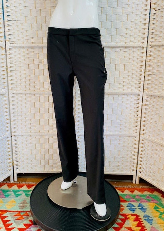 NWT, Catherine Malandrino Womens Black Straight Leg Cotton Blend Stretch  Pants, 10. 