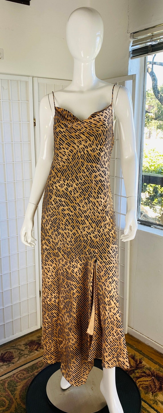 NWT, ALICE + OLIVIA Animal Print Maxi Dress, 12.